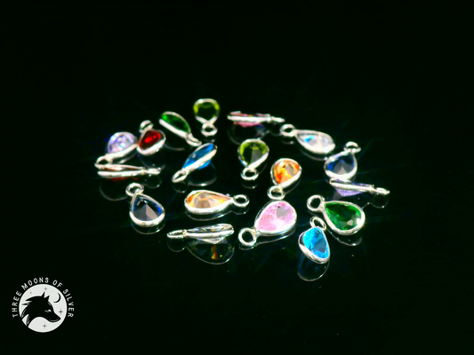 Colorful Crystal Teardrop Charms & Pendants