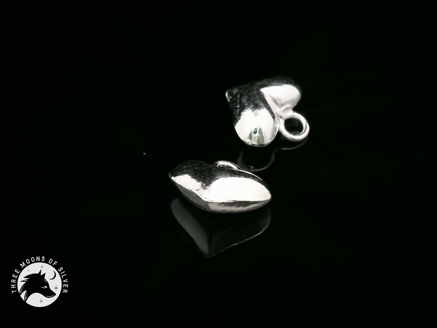 Silver Heart Shaped Charms