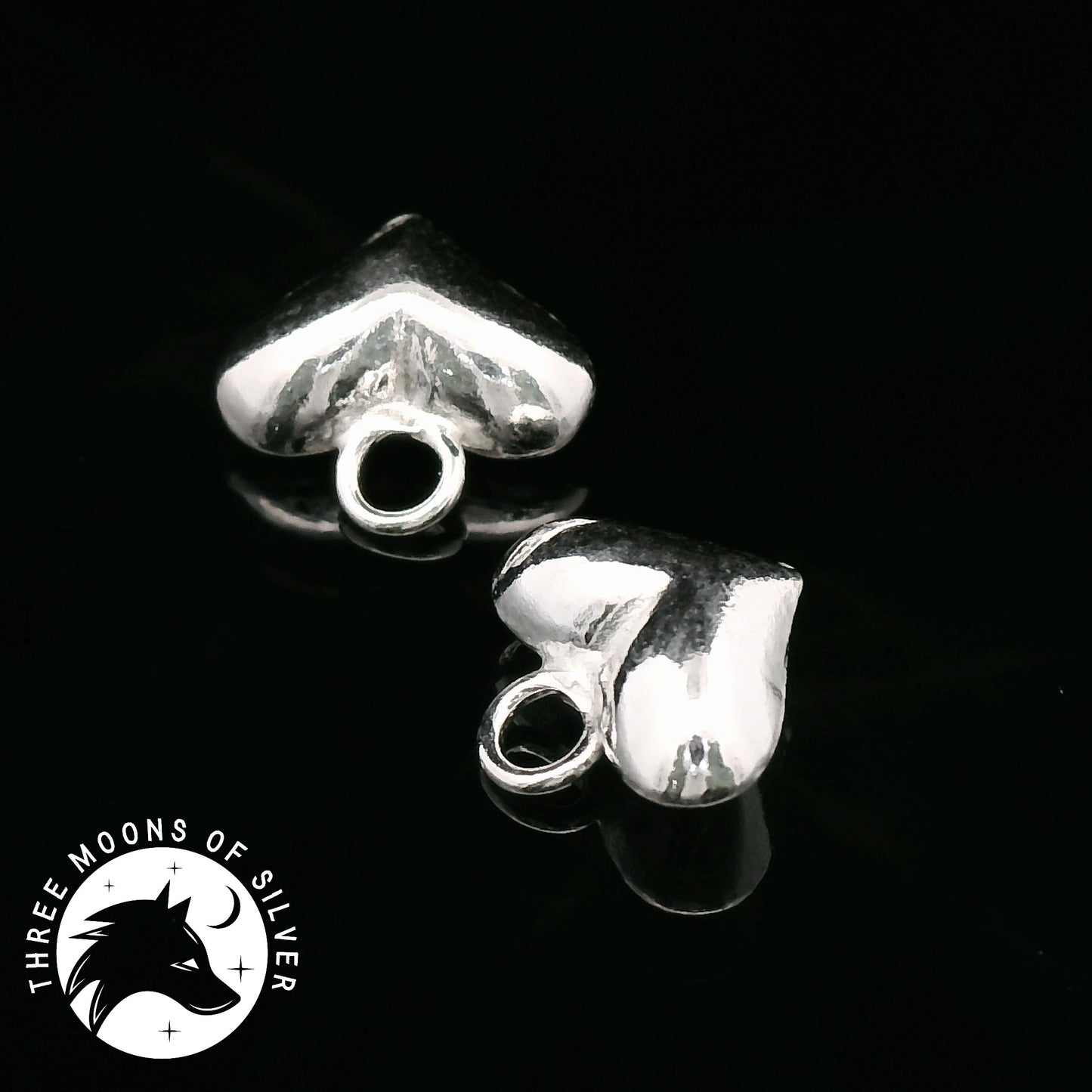 Silver Heart Shaped Charms
