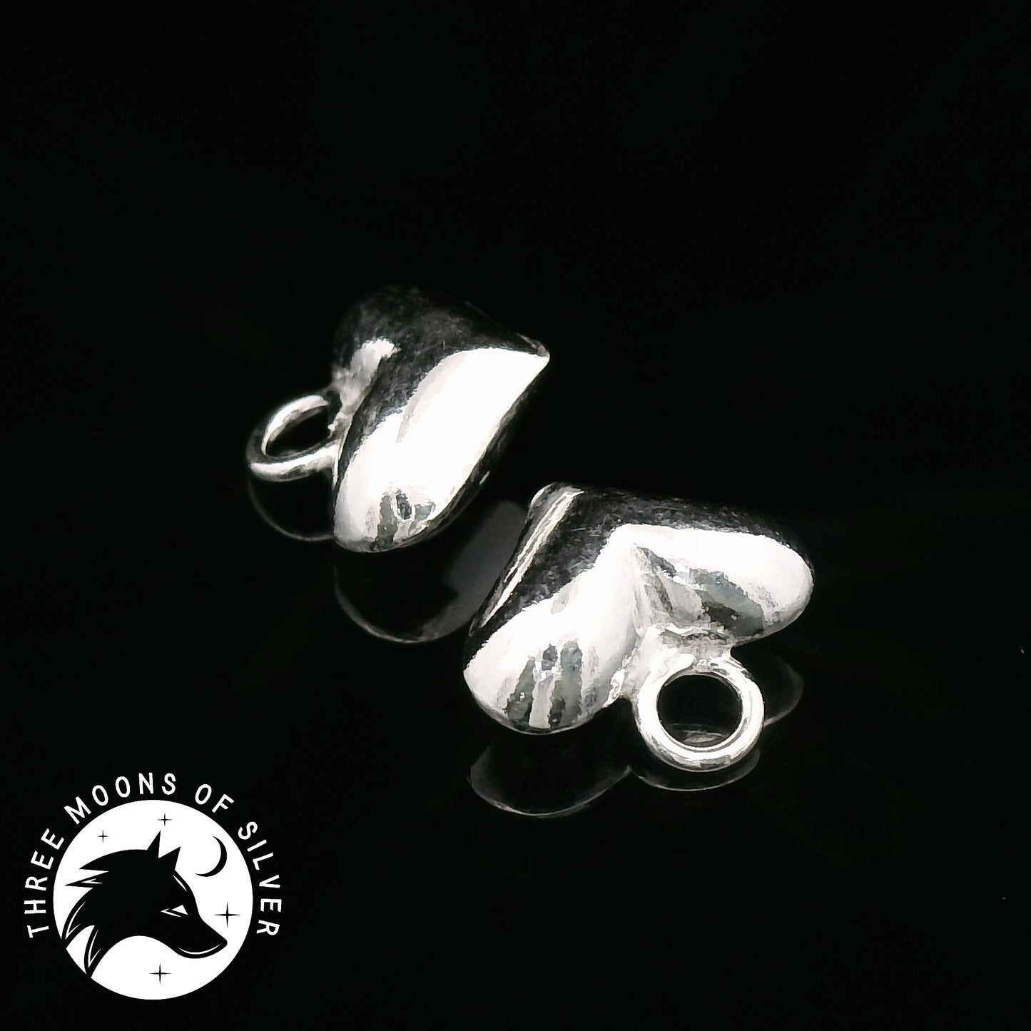 Silver Heart Shaped Charms