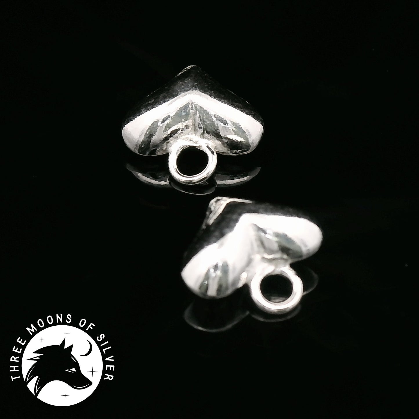 Silver Heart Shaped Charms