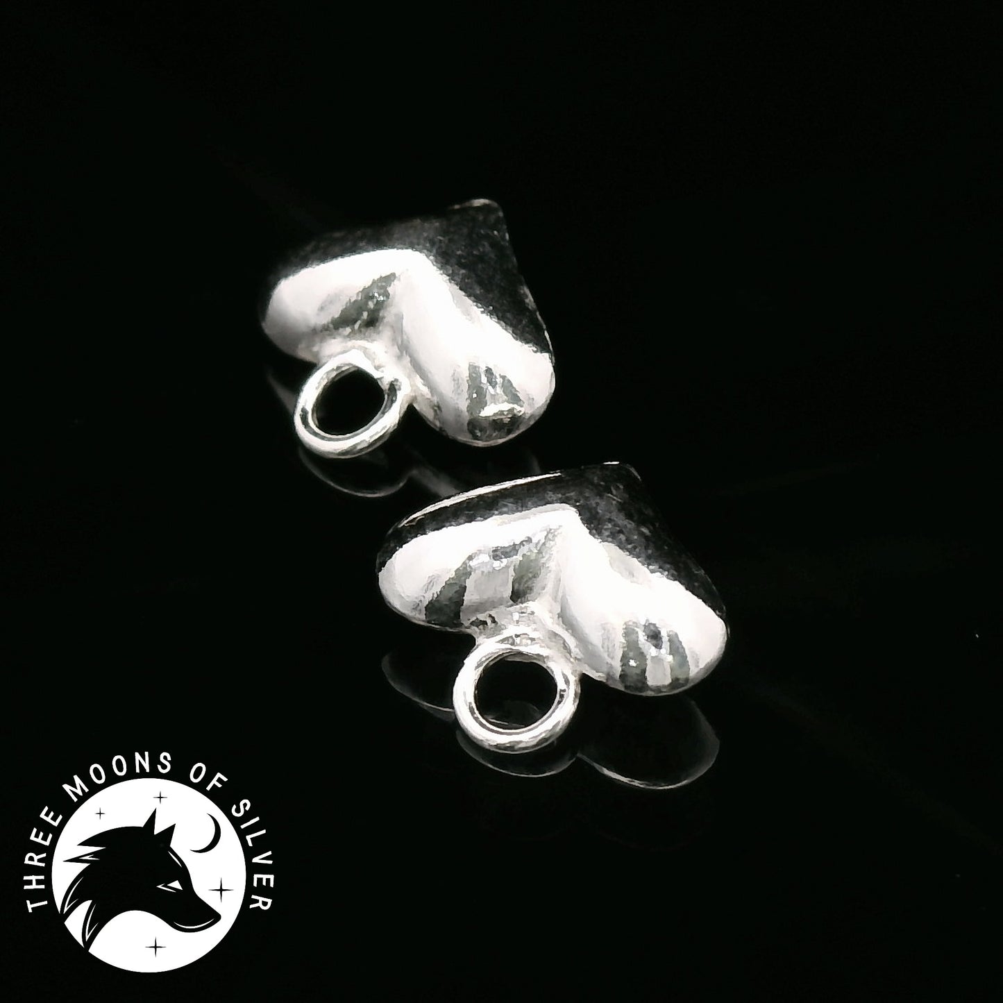 Silver Heart Shaped Charms