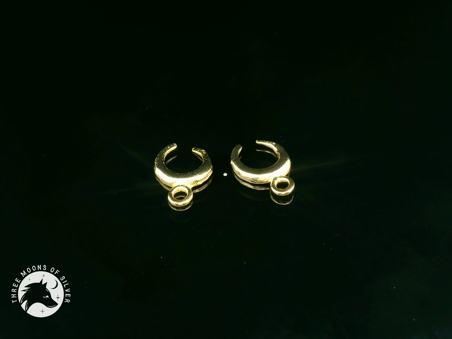 Elegant Golden Silver Moon Charms