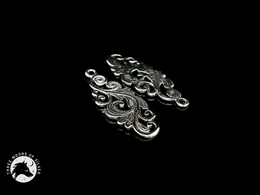 Beautiful Crafted Silver Drop Earrings