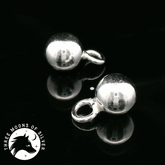 Elegant Silver Ball Charms