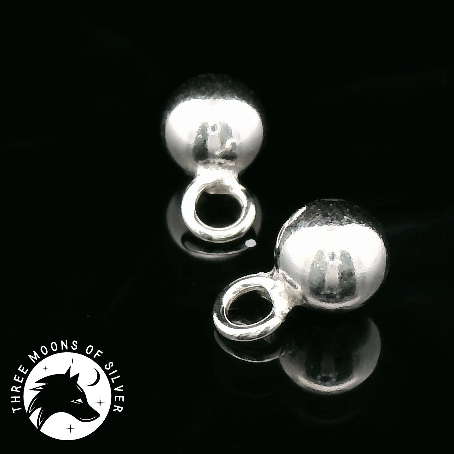 Elegant Silver Ball Charms