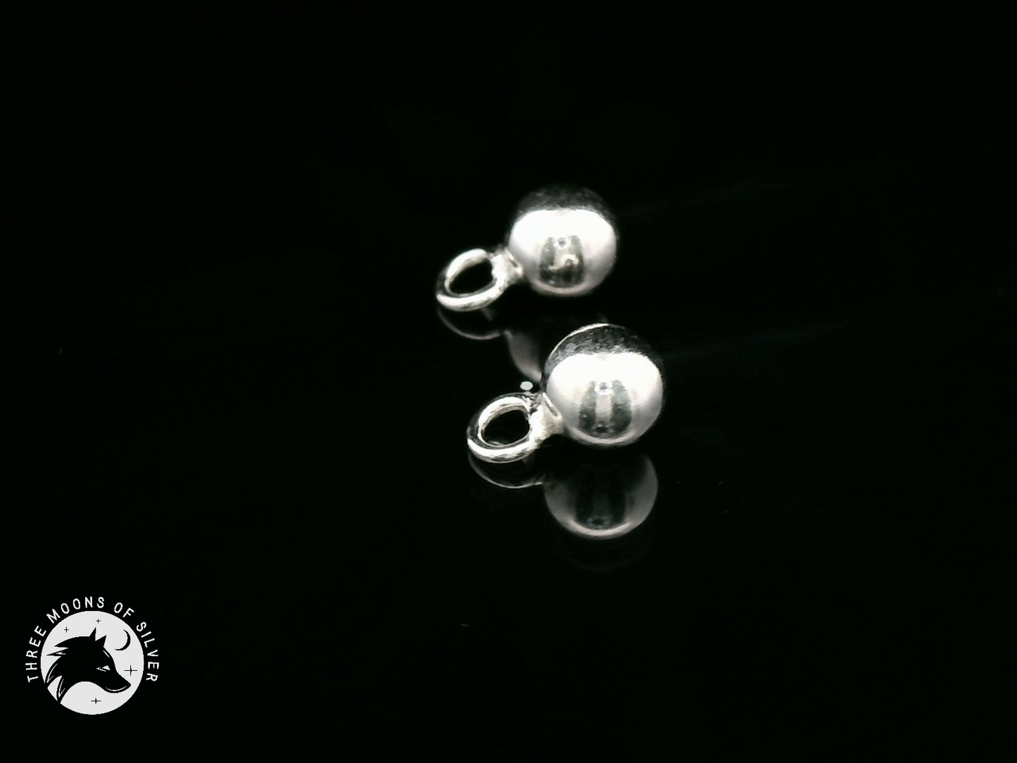 Elegant Silver Ball Charms