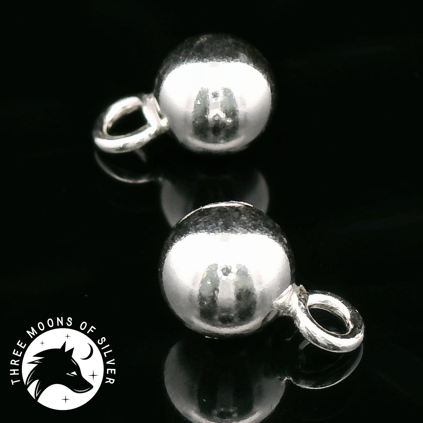 Elegant Silver Ball Charms