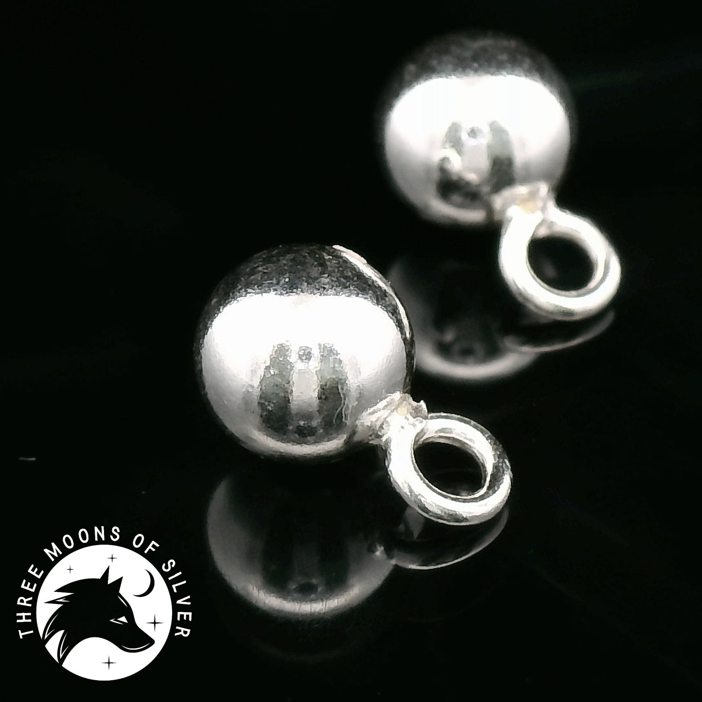 Elegant Silver Ball Charms