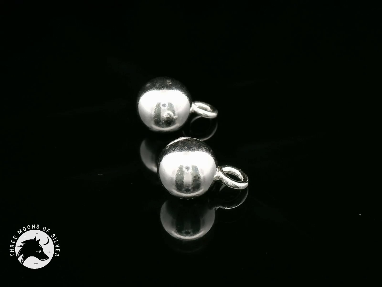 Elegant Silver Ball Charms