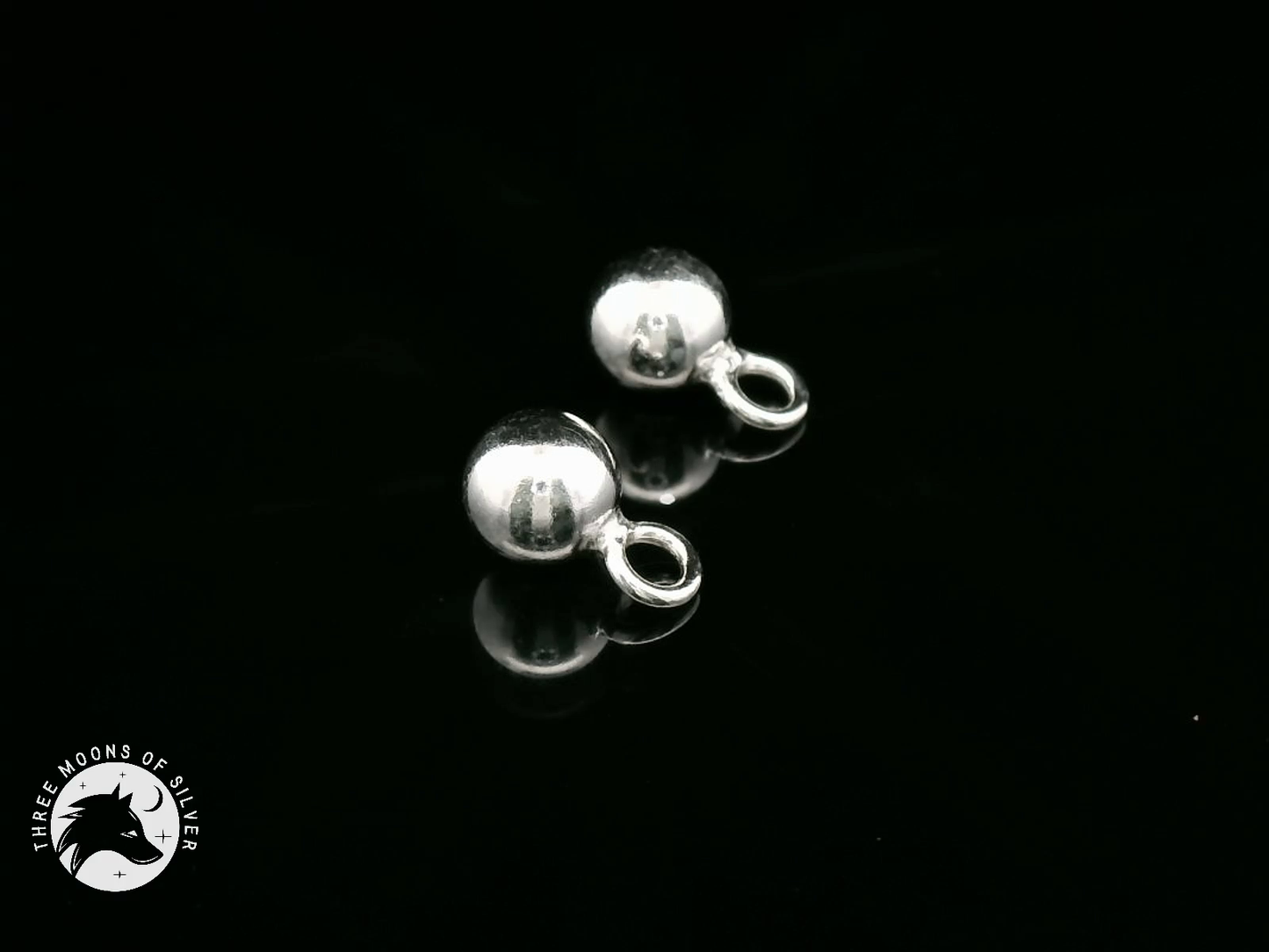 Elegant Silver Ball Charms