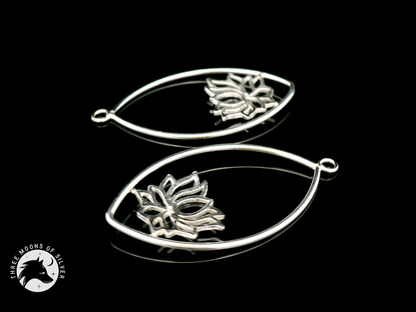 Elegant Silver Drops Earrings 35mm