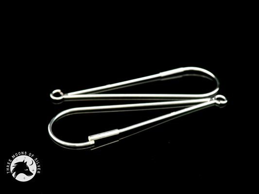 Elegant Silver Drop Earrings 52mm