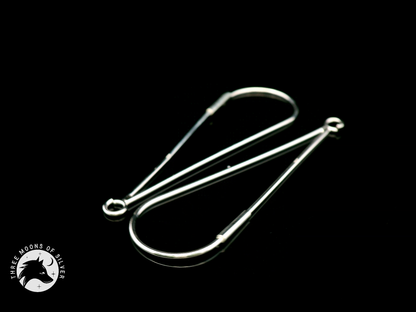 Elegant Silver Drop Earrings 52mm
