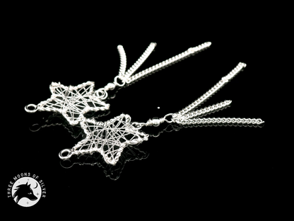 Dazzling Star-Shaped Dangle Earrings 54mm