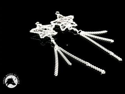 Dazzling Star-Shaped Dangle Earrings 54mm