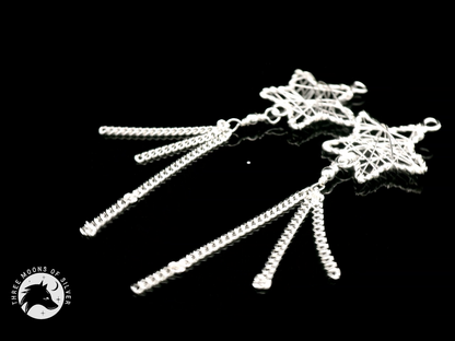 Dazzling Star-Shaped Dangle Earrings 54mm