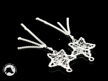 Dazzling Star-Shaped Dangle Earrings 54mm