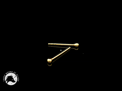 Refined Golden Silver Stud Earrings 12mm