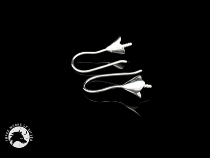 Elegant Silver Fish Hook Earrings 22mm