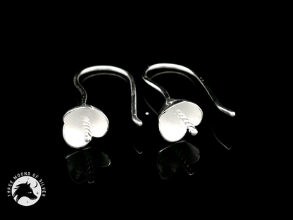 Elegant Silver Fish Hook Earrings 22mm