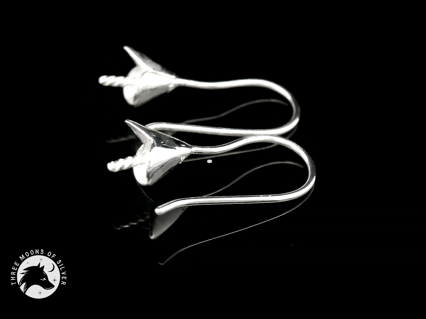 Elegant Silver Fish Hook Earrings 22mm