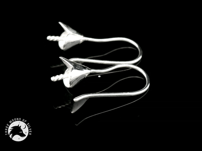 Elegant Silver Fish Hook Earrings 22mm