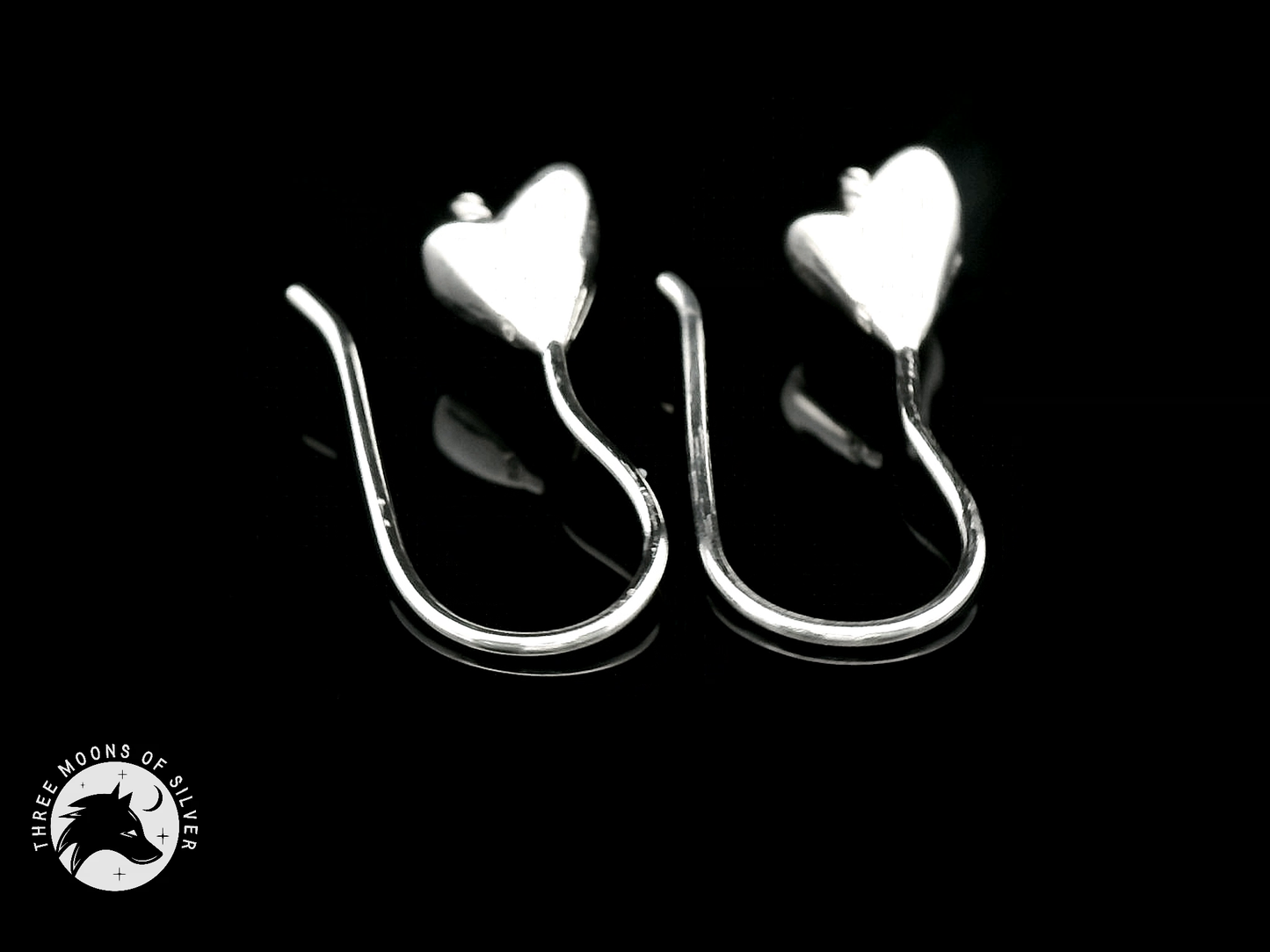 Elegant Silver Fish Hook Earrings 22mm