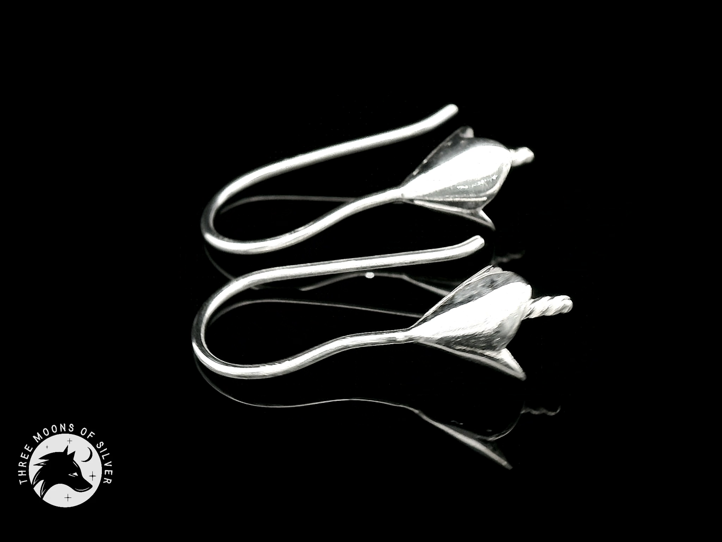 Elegant Silver Fish Hook Earrings 22mm