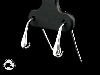 Elegant Silver Drop Earrings 14mm