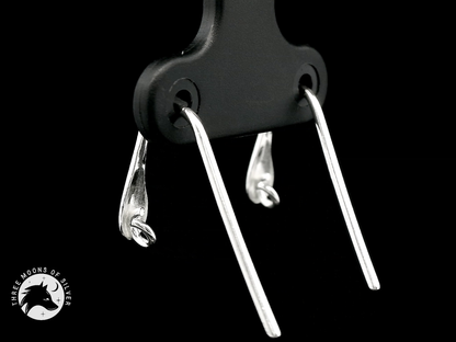 Elegant Silver Drop Earrings 14mm