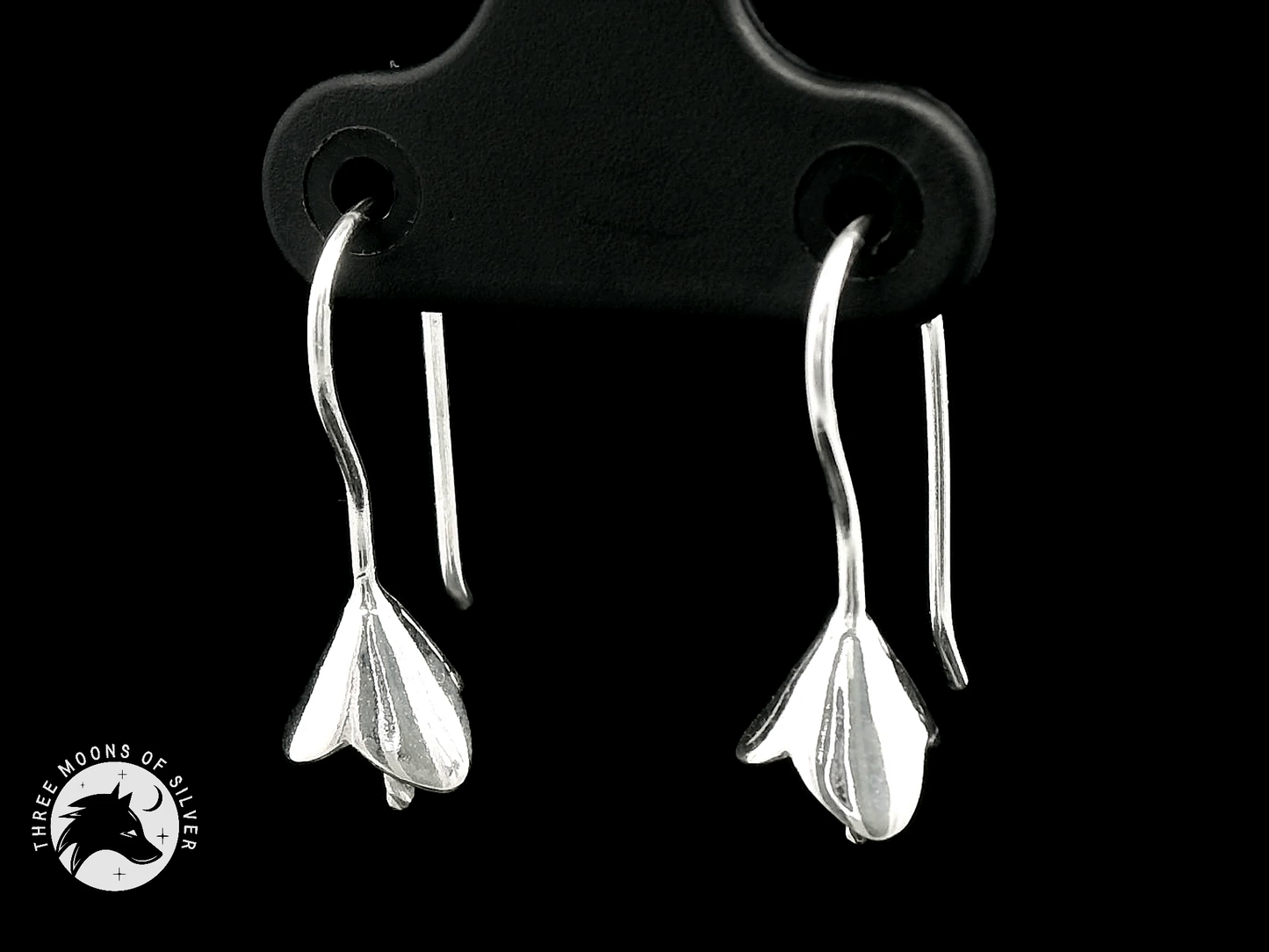 Elegant Silver Fish Hook Earrings 22mm