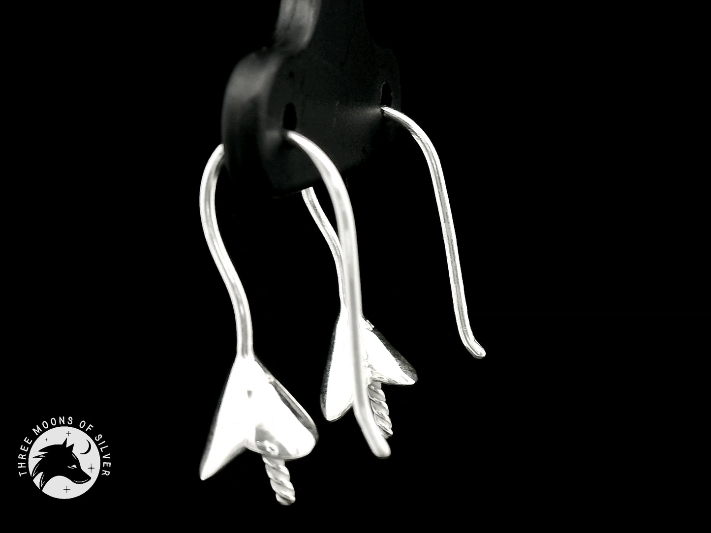 Elegant Silver Fish Hook Earrings 22mm
