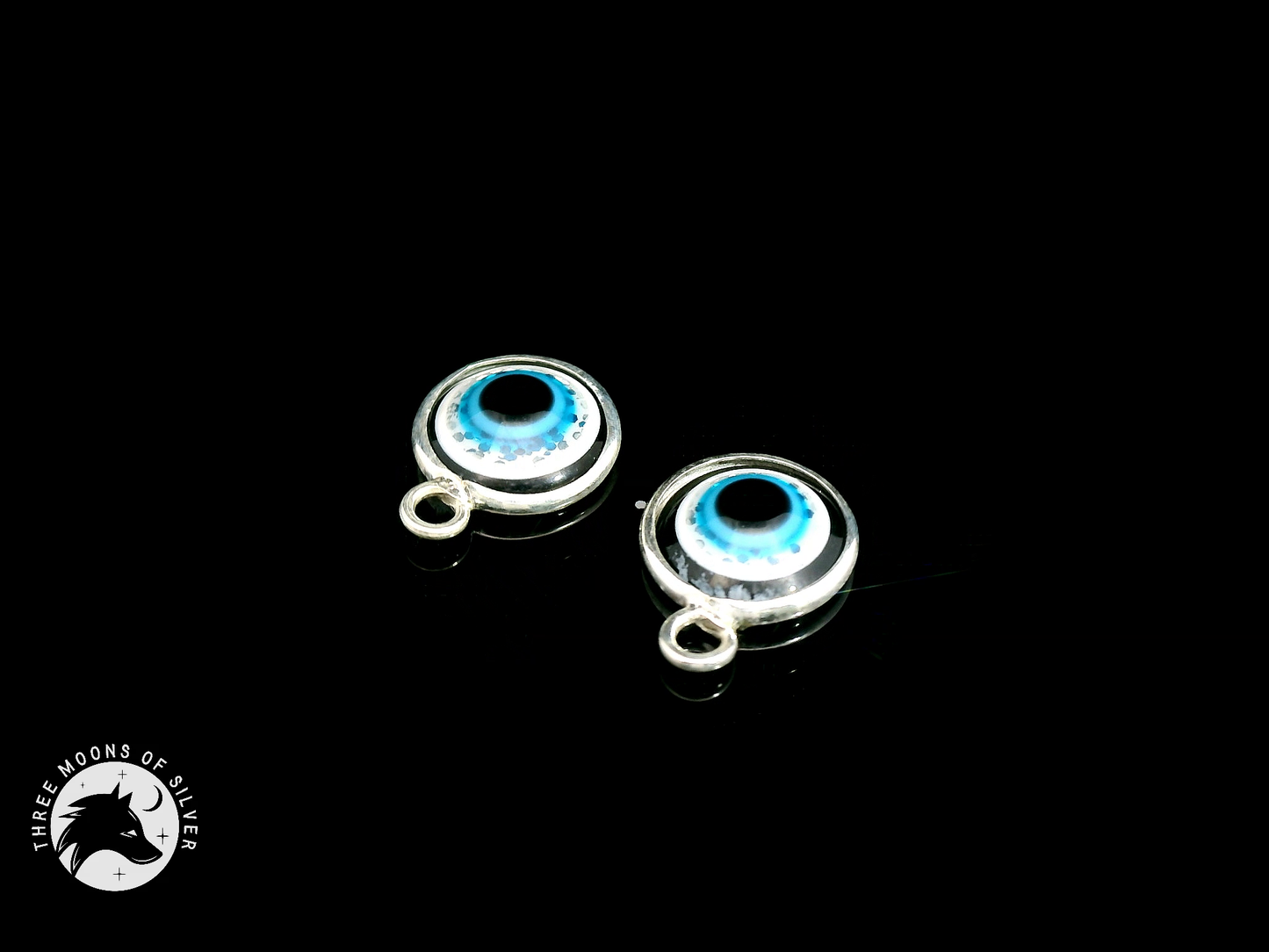 Blue Eye Drop Earrings 11mm