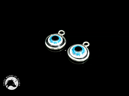 Blue Eye Drop Earrings 11mm