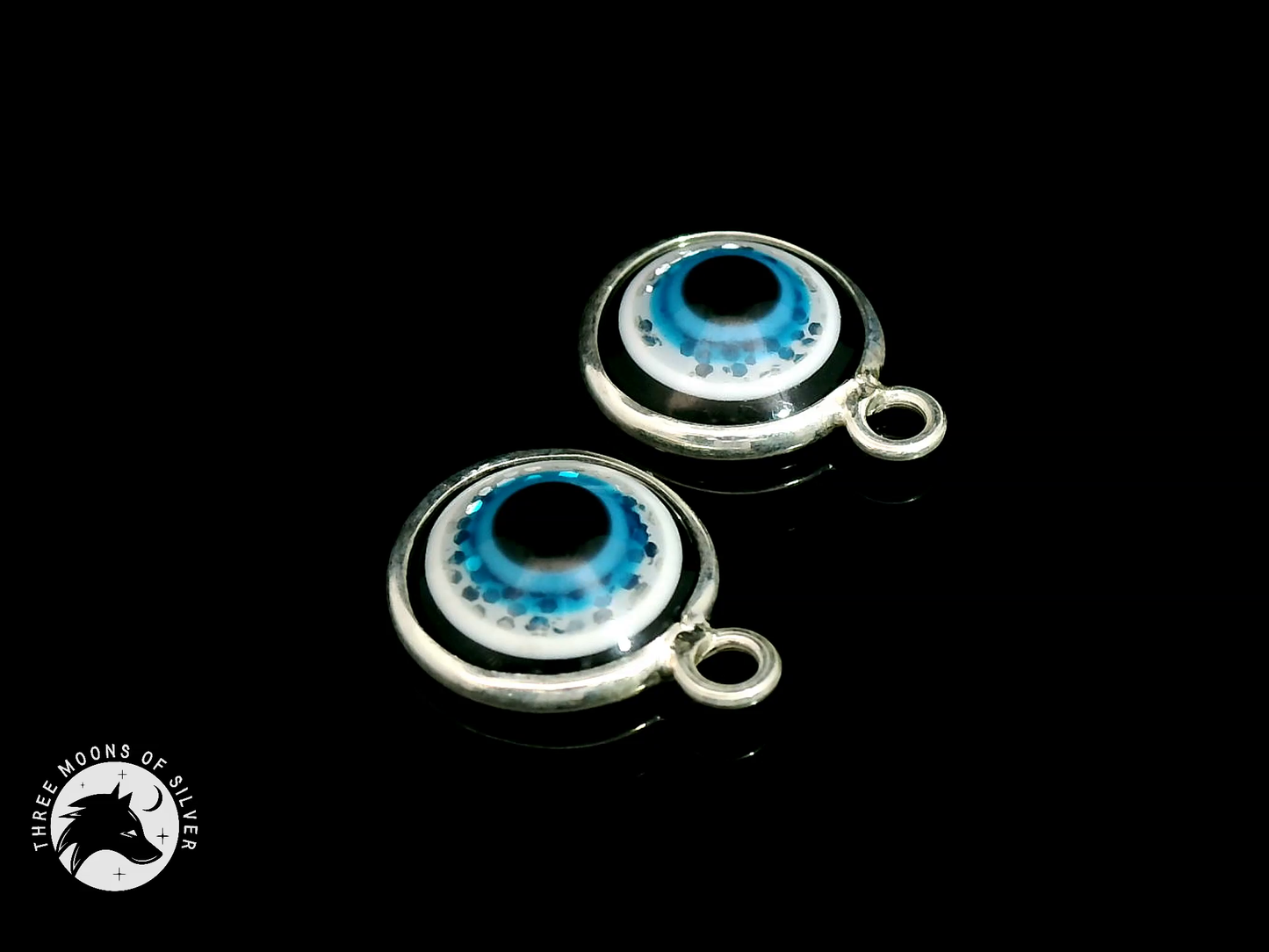 Blue Eye Drop Earrings 11mm