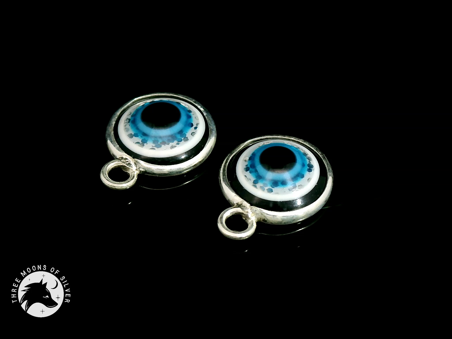 Blue Eye Drop Earrings 11mm