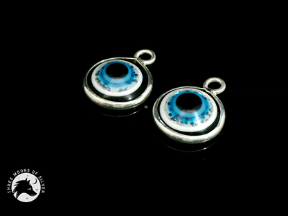 Blue Eye Drop Earrings 11mm