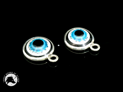 Blue Eye Drop Earrings 11mm