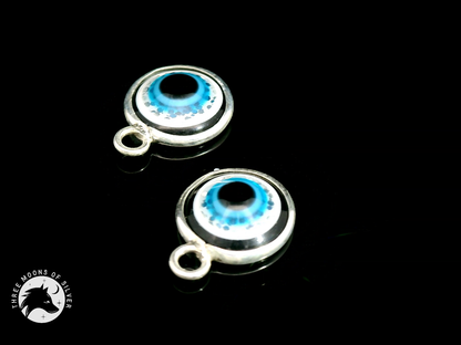 Blue Eye Drop Earrings 11mm