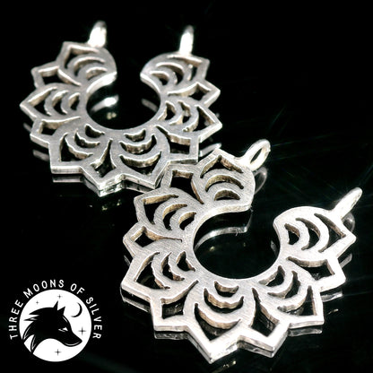 Minimalistic Silver Hoop Earrings 16mm