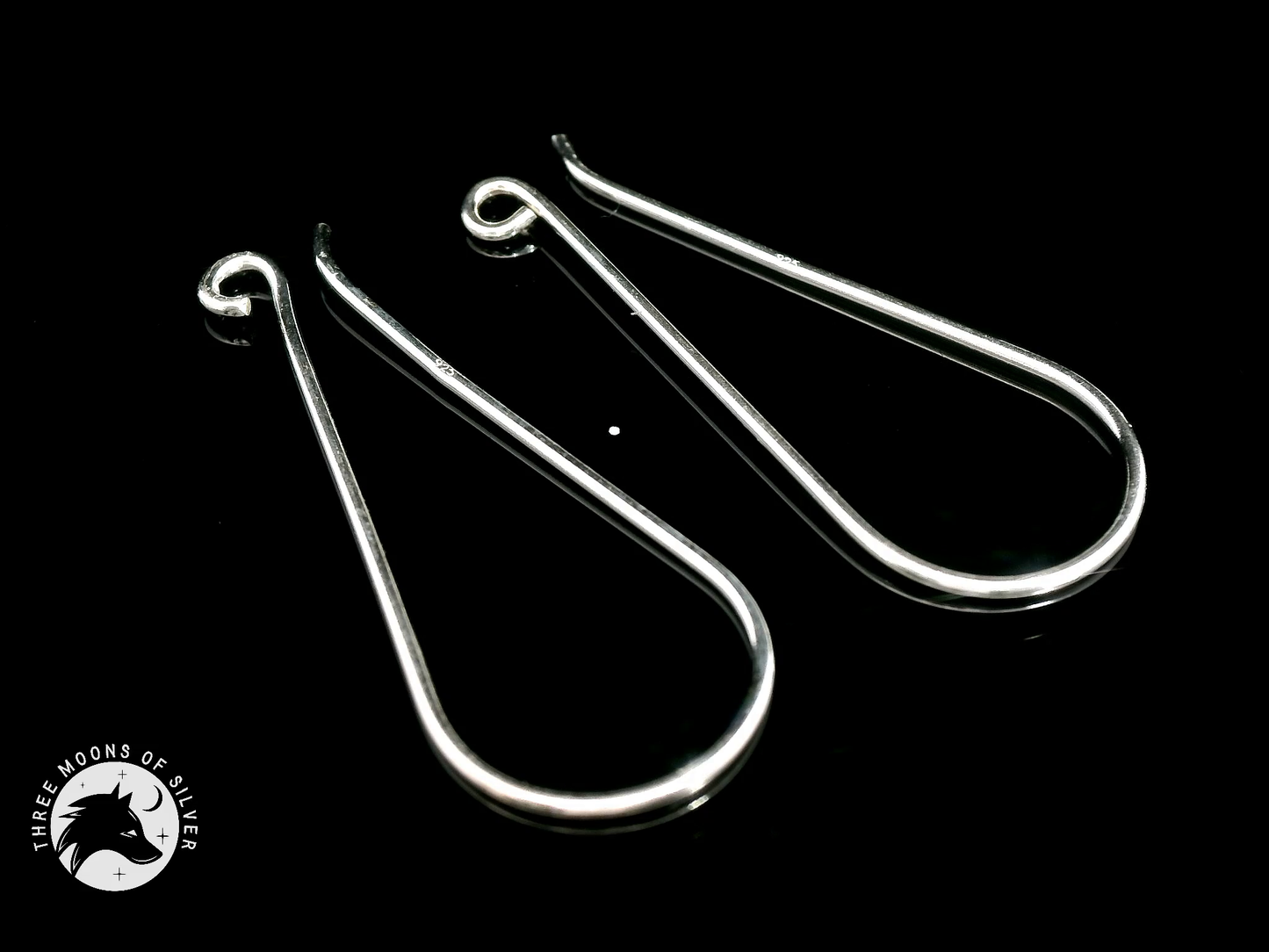 Elegant Silver Earrings 35mm