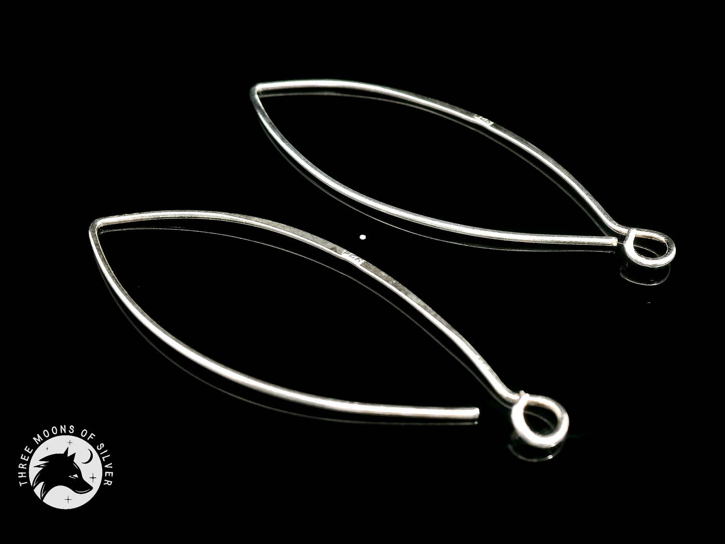 Elegant Silver Earrings 38mm