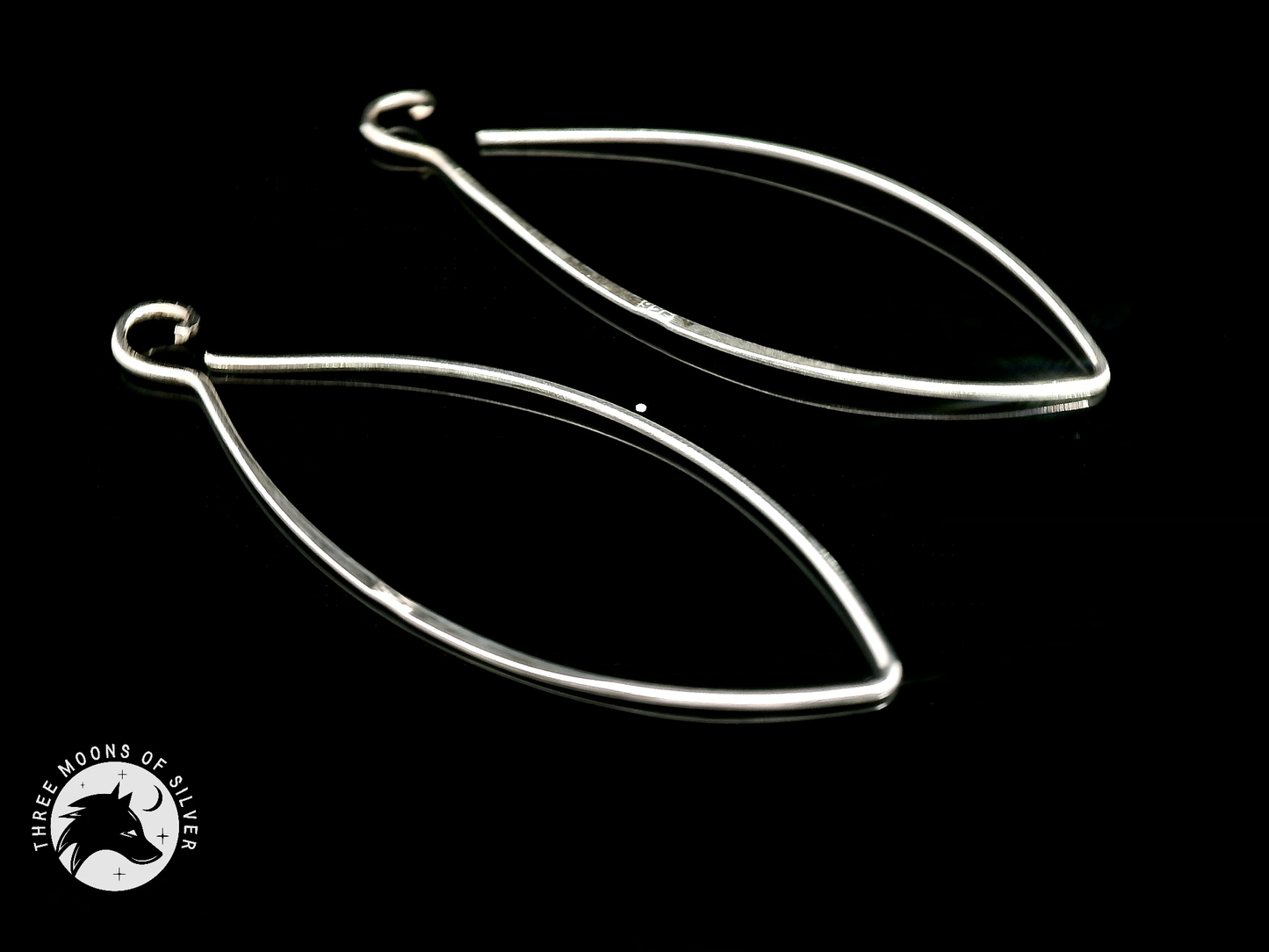 Elegant Silver Earrings 38mm