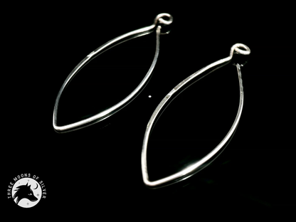 Elegant Silver Earrings 38mm