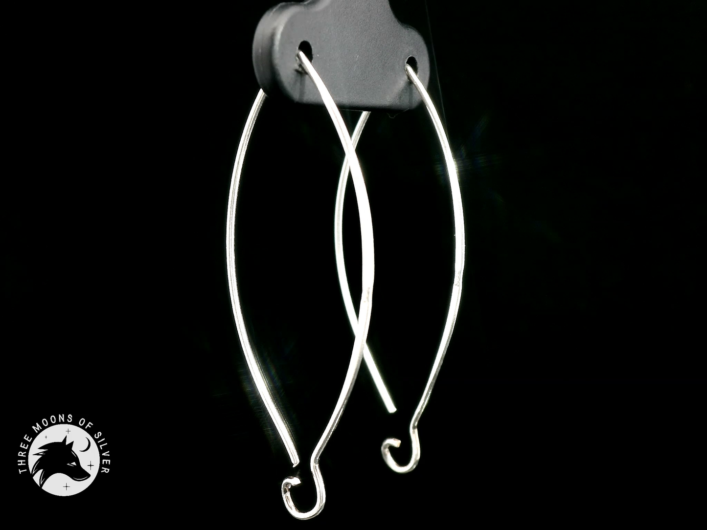 Elegant Silver Earrings 38mm
