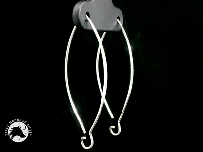 Elegant Silver Earrings 38mm