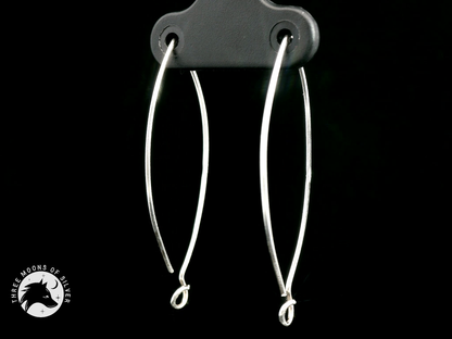 Elegant Silver Earrings 38mm
