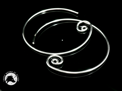 Elegant Silver Hoops 35mm