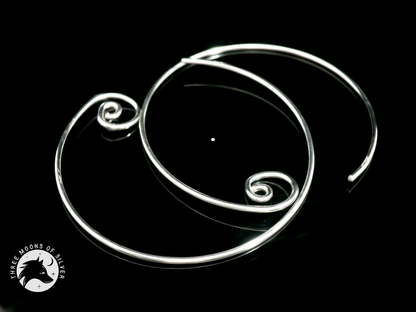 Elegant Silver Hoops 35mm